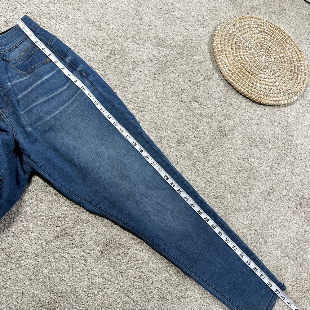 Democracy Women’s Ab Solution Booty Lift Blue Plus Jeggings Jeans Blue Denim 18W - Picture 13 of 15